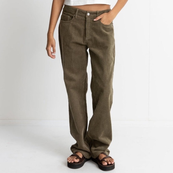 RHYTHM Chloe Low Rise Pant Sage